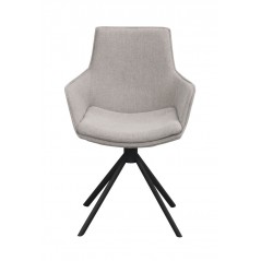 RO Lowell Swivel Arm Chair Grey/Black